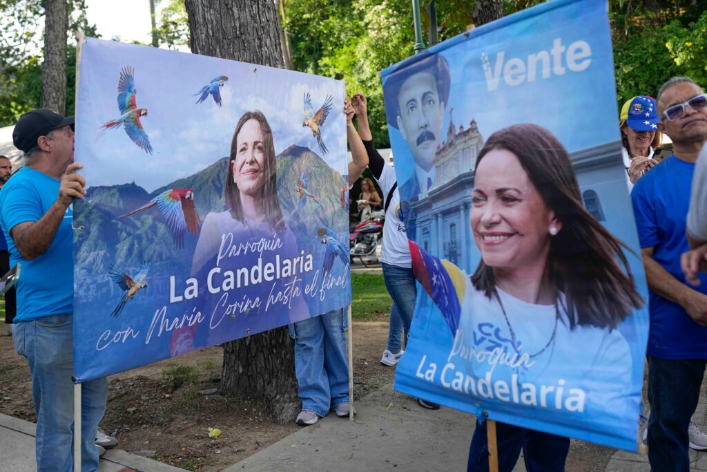 Opposition leader María Corina Machado returns to Venezuela to push for elections