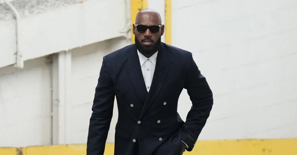 LeBron Showed Up Ready for Business in a Double-Breasted Suit