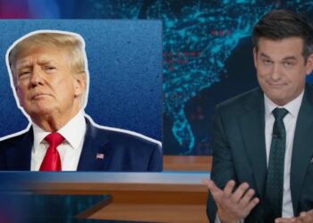 Michael Kosta Briefly Pauses ‘Daily Show’ Monologue as Crowd Erupts Over Trump Dig