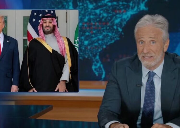 Jon Stewart Stuns ‘Daily Show’ Crowd by Shouting Out Saudi Crown Prince That Invested in Skydance
