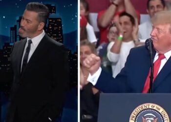 Jimmy Kimmel Tries to Master the Gesture Trump Pulled While Ogling Nicki Minaj: ‘I’m Grossing Myself Out’