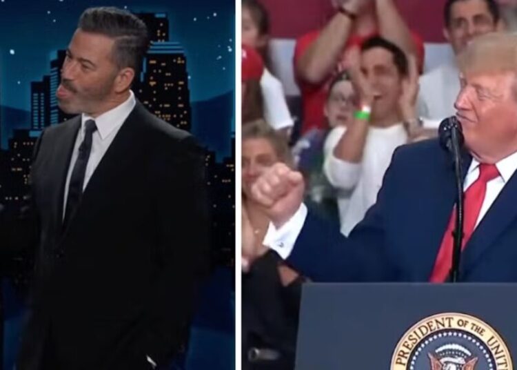 Jimmy Kimmel Tries to Master the Gesture Trump Pulled While Ogling Nicki Minaj: ‘I’m Grossing Myself Out’