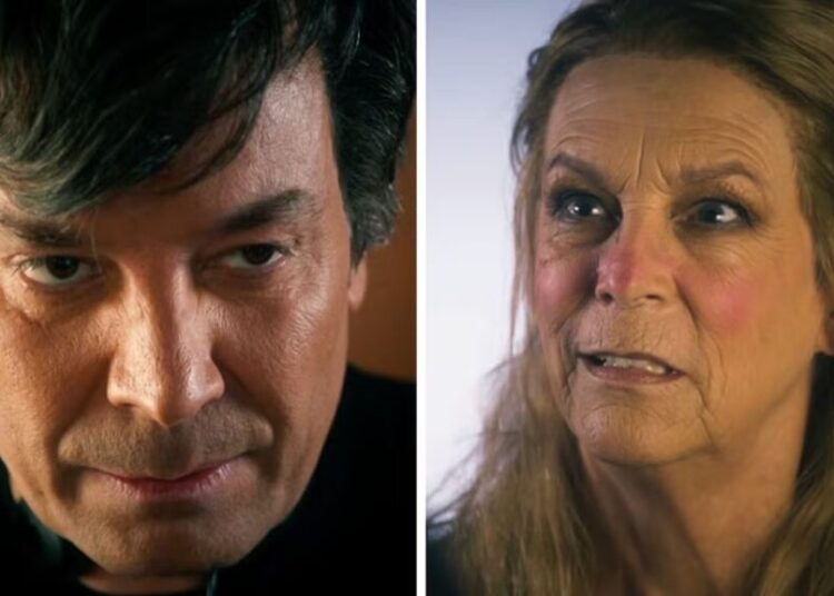 Jimmy Fallon and Jamie Lee Curtis Channel Nathan Fielder and Elizabeth Holmes for ‘You Can See Everything’ Spoof