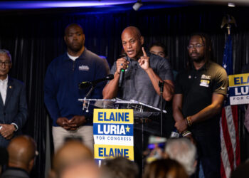 Gov. Wes Moore, up for reelection in Maryland, campaigns in Virginia