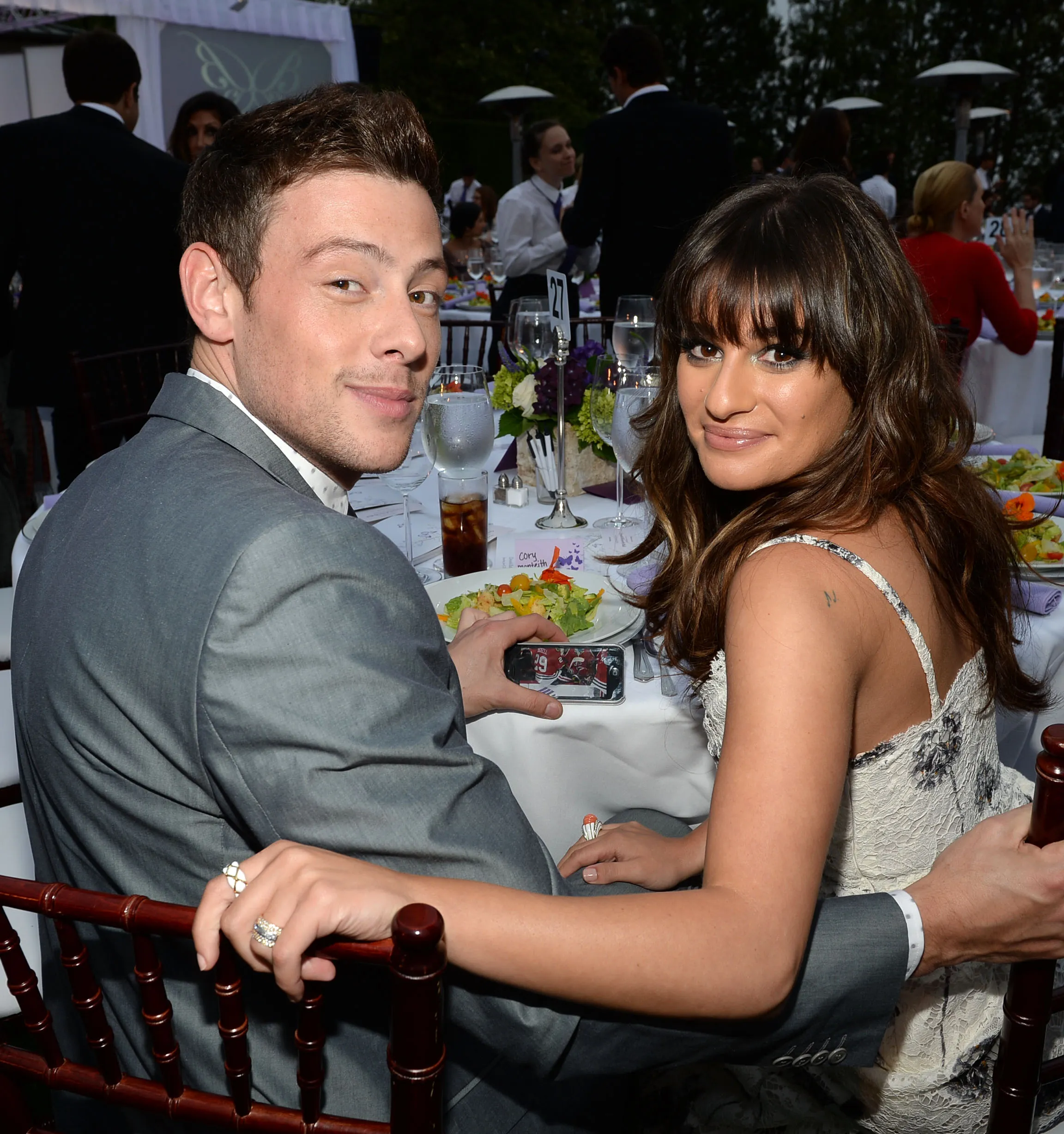 Actors Cory Monteith and Lea Michele attend the 12th Annual Chrysalis Butterfly Ball.