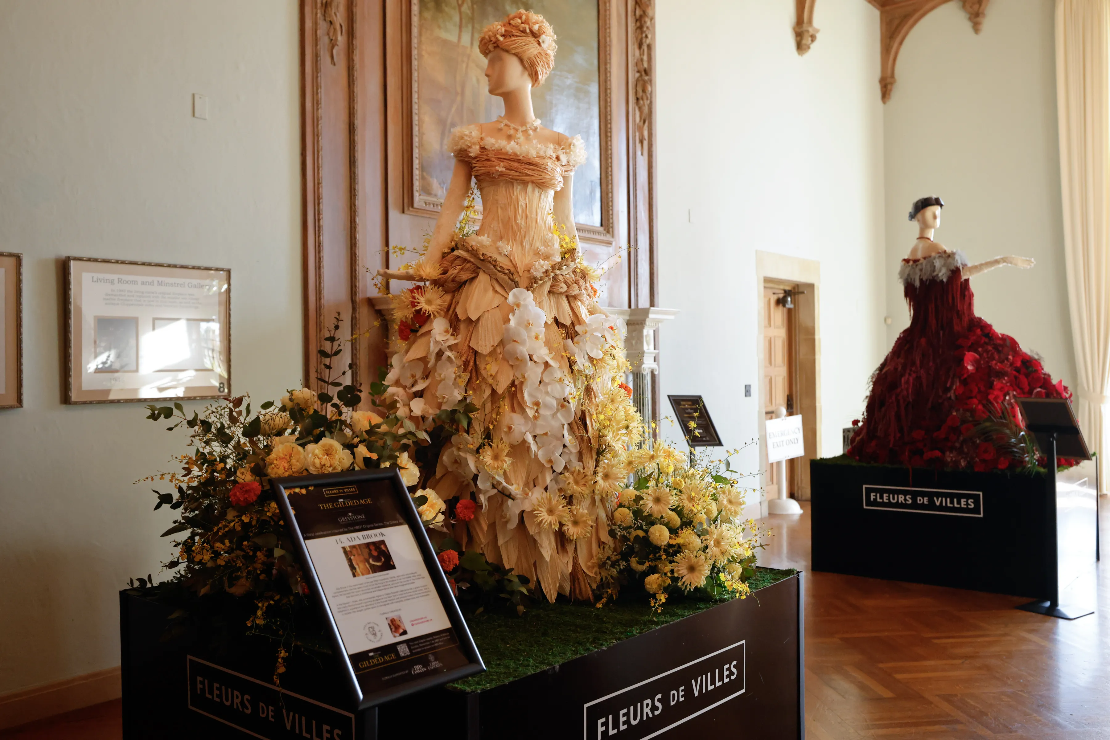 An Ada Brook flower sculpture on display at 