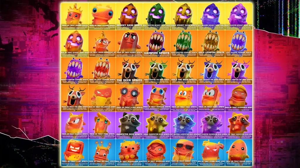 All 42 New Fortnite Sprites