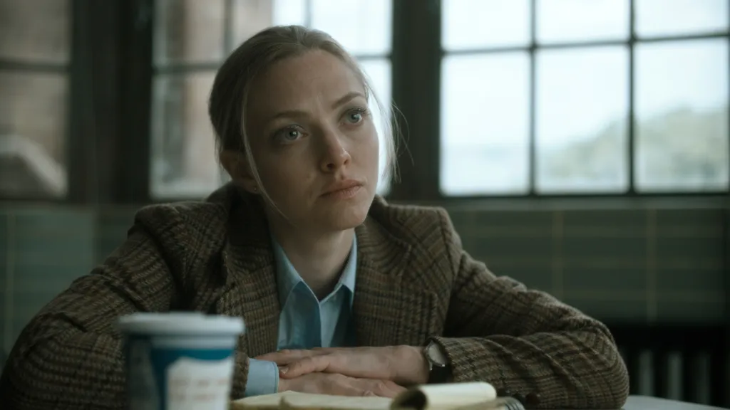 Amanda Seyfried in a scene from 'The Crowded Room'.