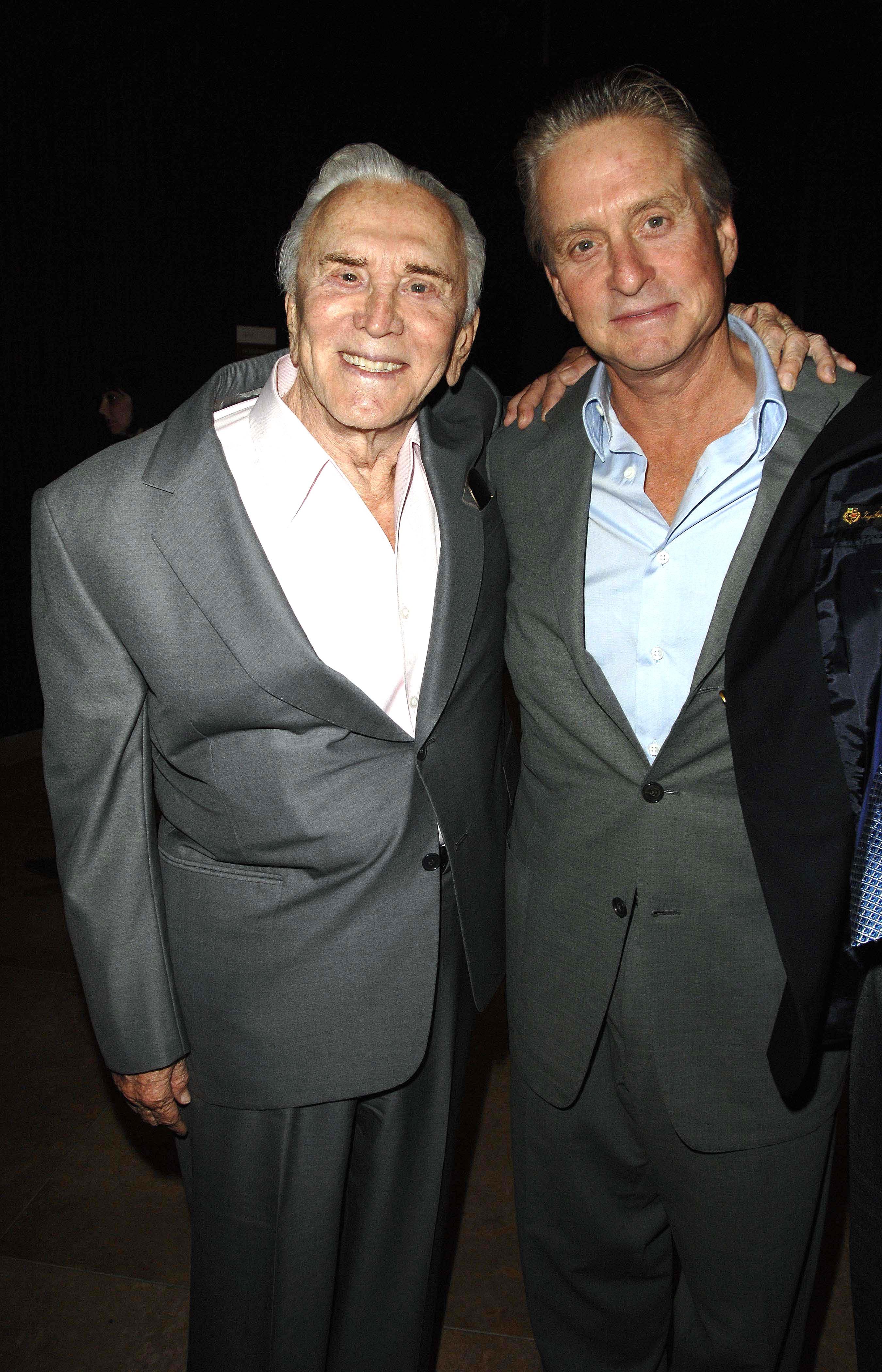 Kirk Douglas and Michael Douglas