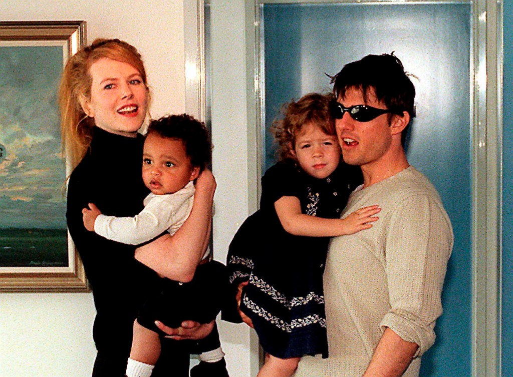 Tom Cruise and Nicole Kidman with their children, Isabella and Connor.