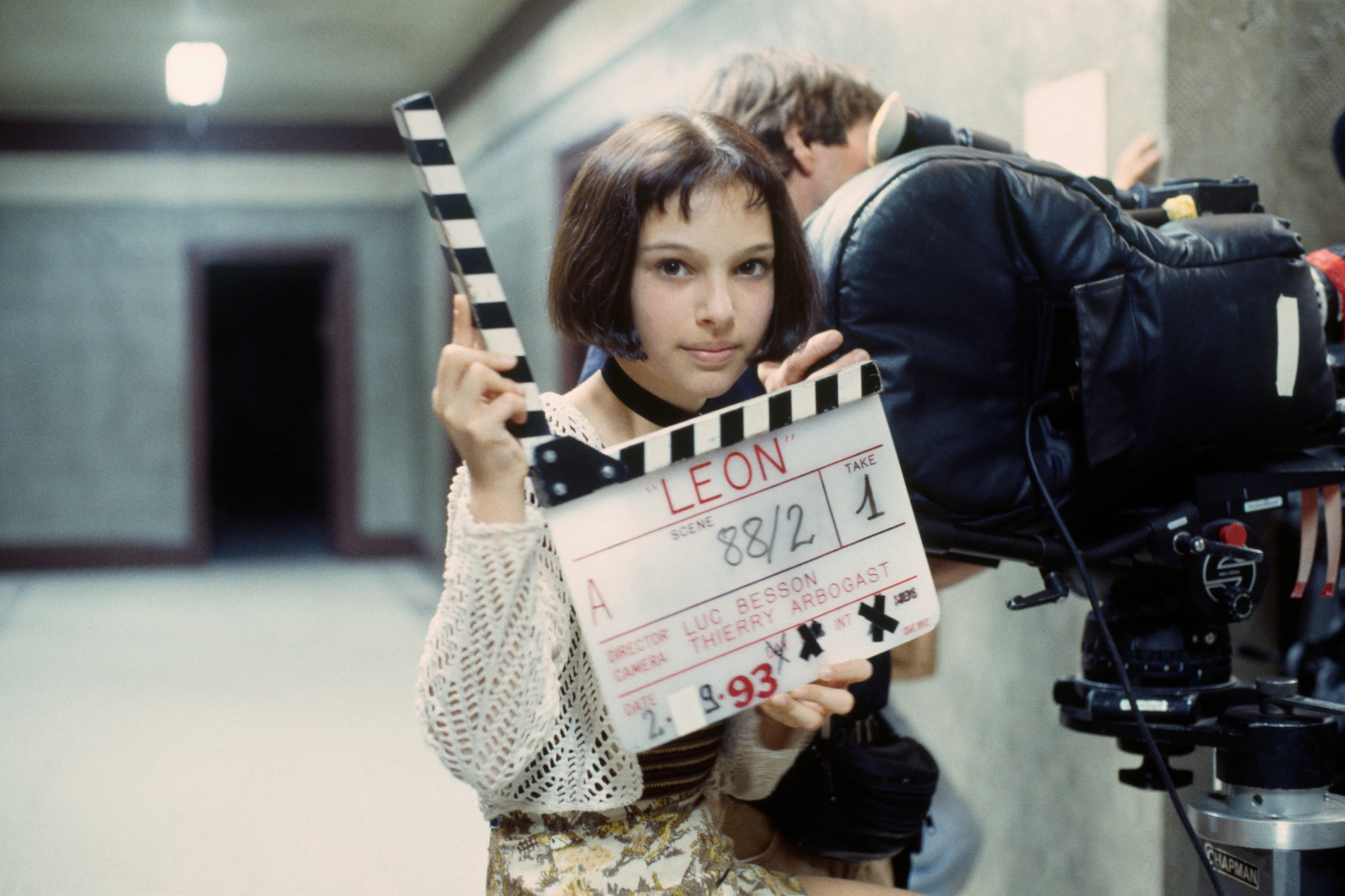Portman on the set of the film 