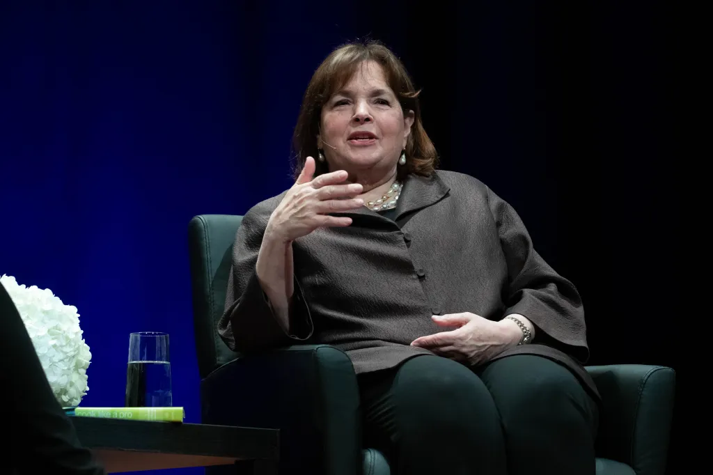 Chef and television personality Ina Garten speaks at an event.