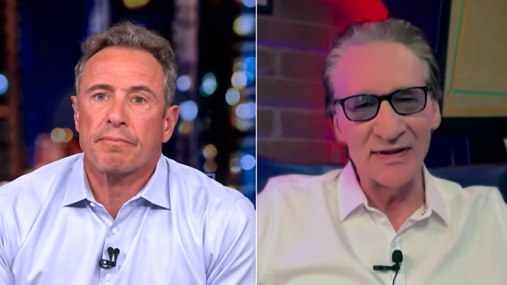 Collage of Chris Cuomo and Bill Maher.