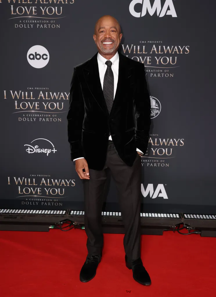 Darius Rucker on the red carpet at the 'CMA Presents I Will Always Love You - A Celebration of Dolly Parton'.