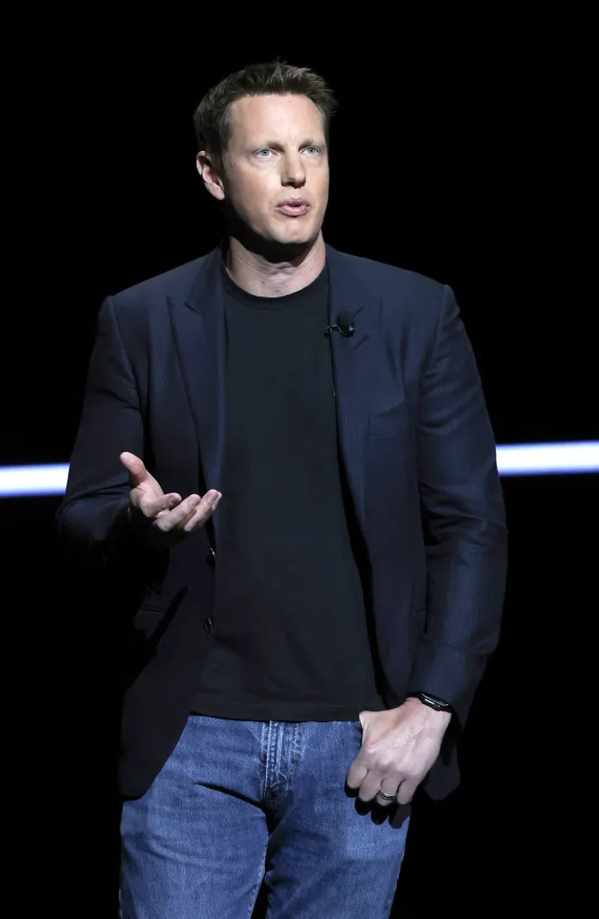Paramount Skydance CEO David Ellison speaks on stage at CinemaCon.
