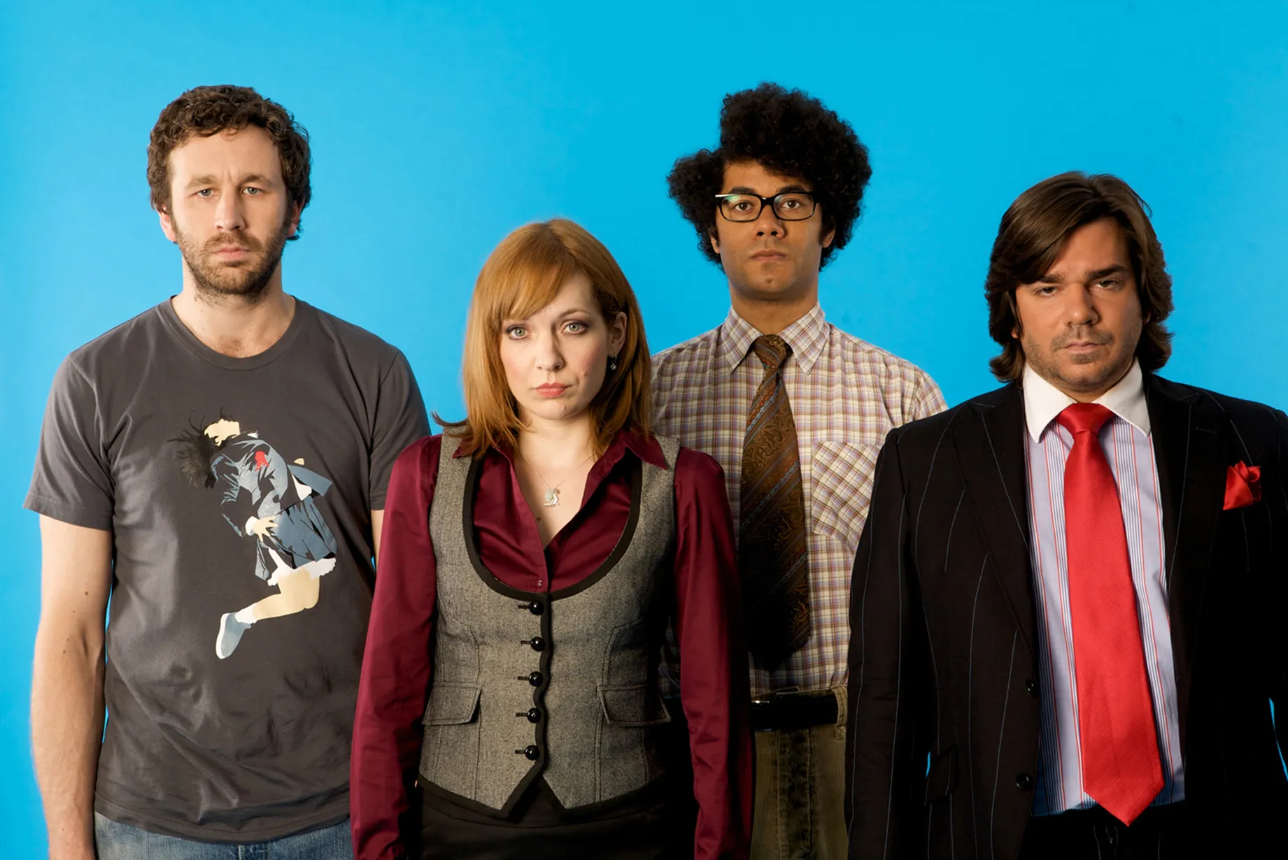 Chris O'Dowd, Katherine Parkinson, Richard Ayoade, Matt Berry in 