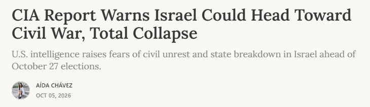 A news headline reading 