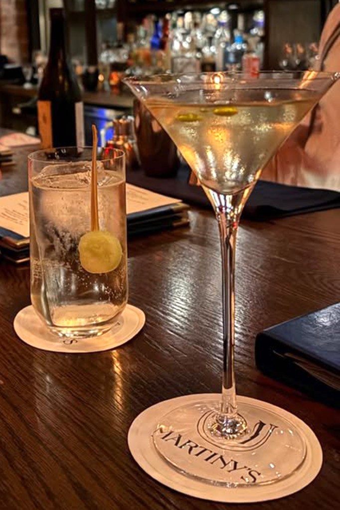 Cocktails served at Martiny's bar.
