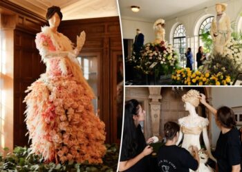 Look inside the lavish floral bash as HBO’s ‘The Gilded Age’ takes over Beverly Hills mansion