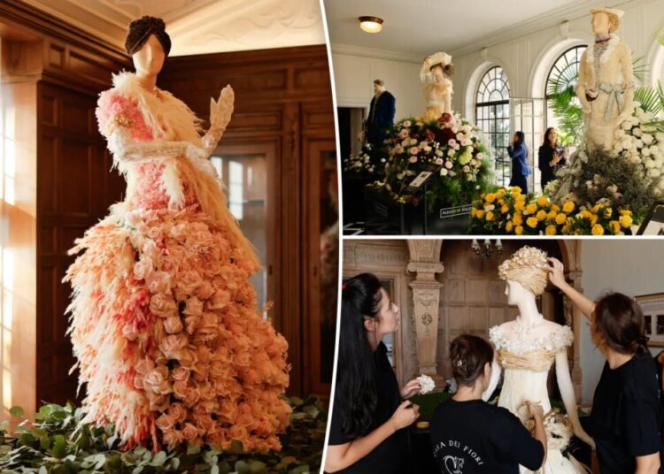 Look inside the lavish floral bash as HBO’s ‘The Gilded Age’ takes over Beverly Hills mansion