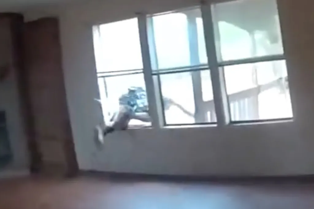 Rayven Lee Wooten stands inside the vacant home during an encounter in which a deputy repeatedly ordered him to turn around and get on his knees Oct. 1.