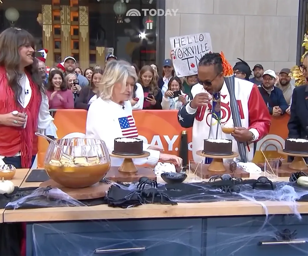 Martha Stewart and Craig Melvin during a segment on the 'Today' show.