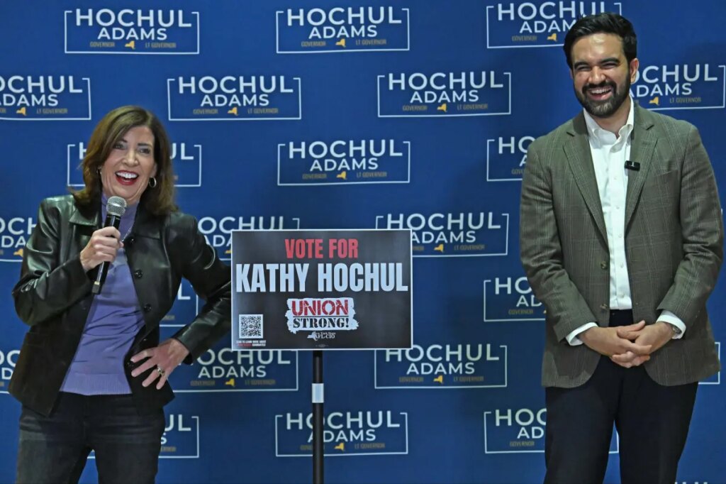 Mayor Mamdani and Gov. Hochul team up to bash Trump, Bruce Blakeman, at campaign rally