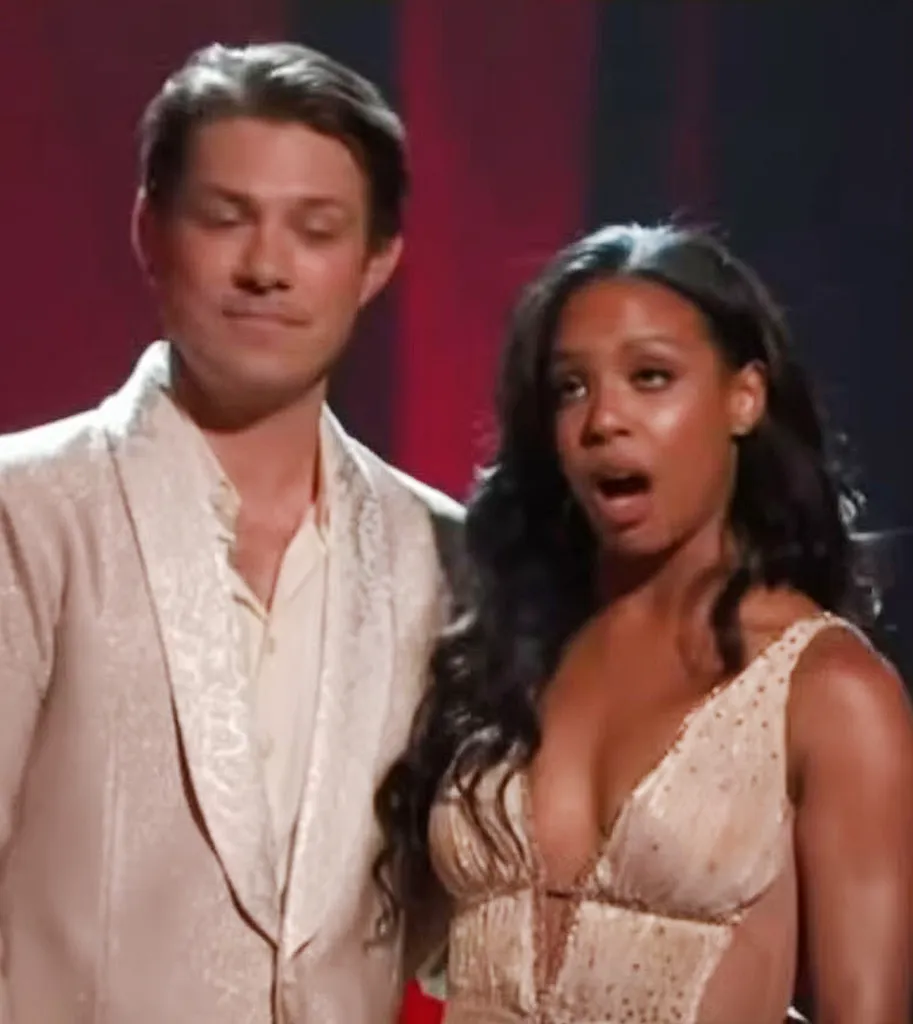 Britt Stewart and Taylor Hanson on Dancing with the Stars.