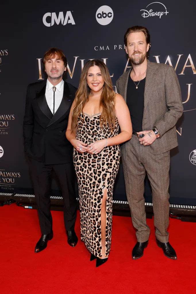 Dave Haywood, Hillary Scott and Charles Kelley of Lady A on the red carpet at the 'CMA Presents I Will Always Love You - A Celebration of Dolly Parton'.