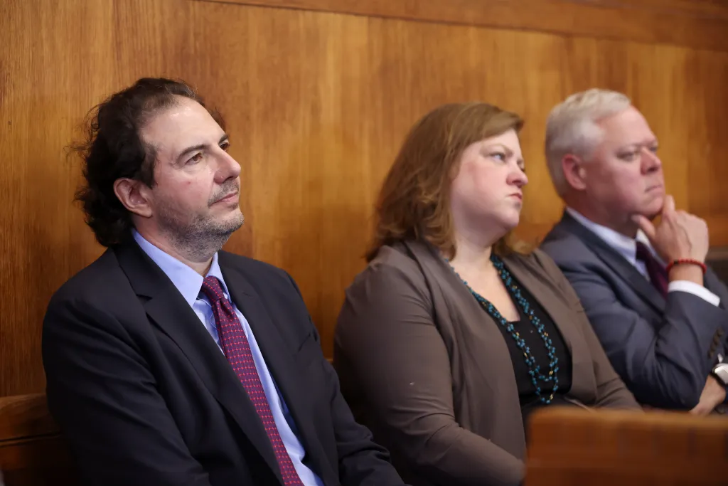 David Sabatini listens to closing arguments in a pair of lawsuits.