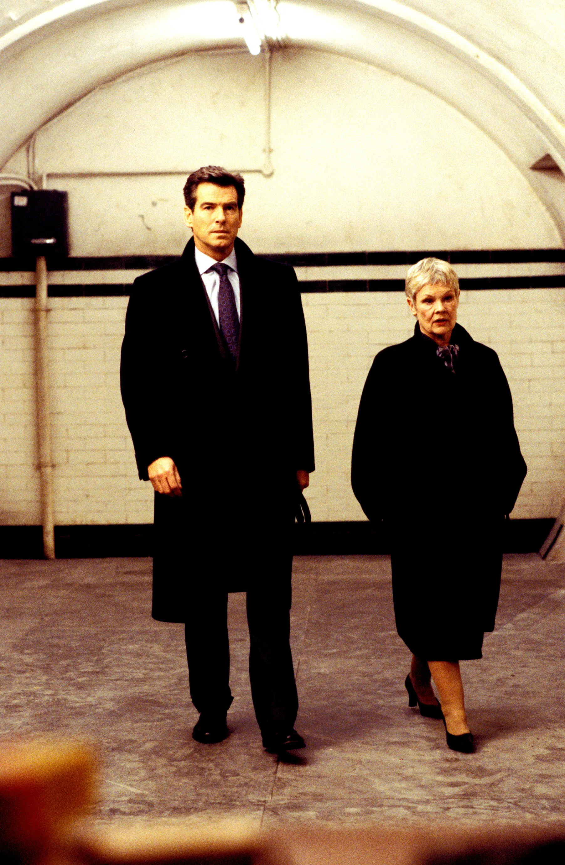 Pierce Brosnan and Judi Dench.