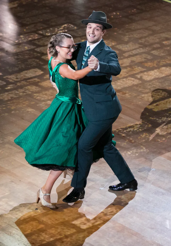 Alexa PenaVega and Mark Ballas perform on Dancing with the Stars.