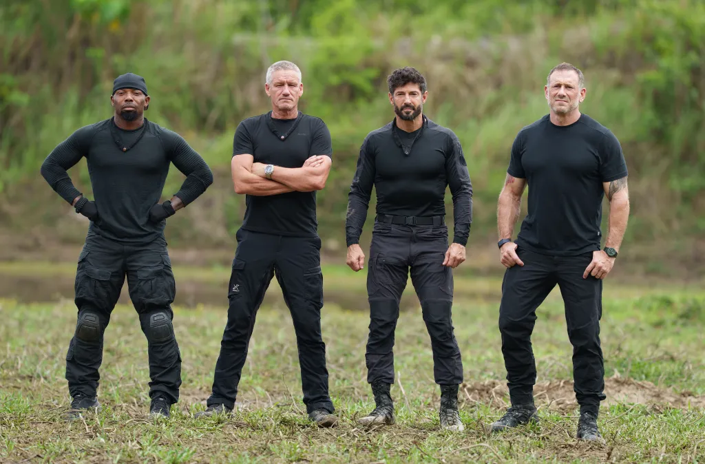 DS Team members Jovon Quarles, Mark Billingham, Rodolfo Reyes and Jason Fox standing outdoors.