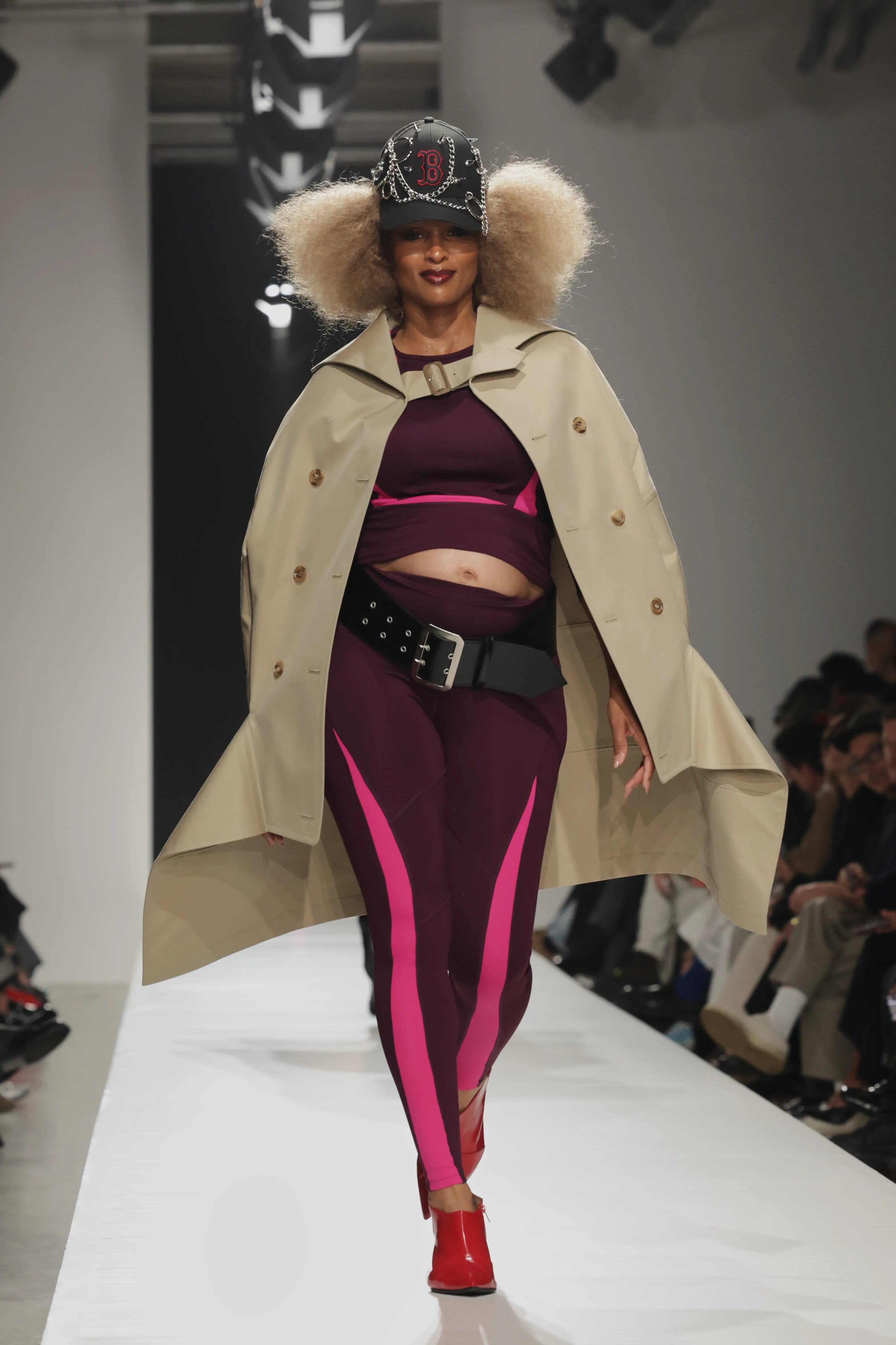 Ciara walks the runway at the Junya Watanabe show during Paris Fashion Week.
