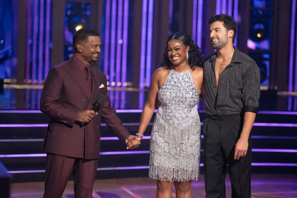 Alfonso Ribeiro, Tatyana Ali, and Jan Ravnik on Dancing with the Stars.