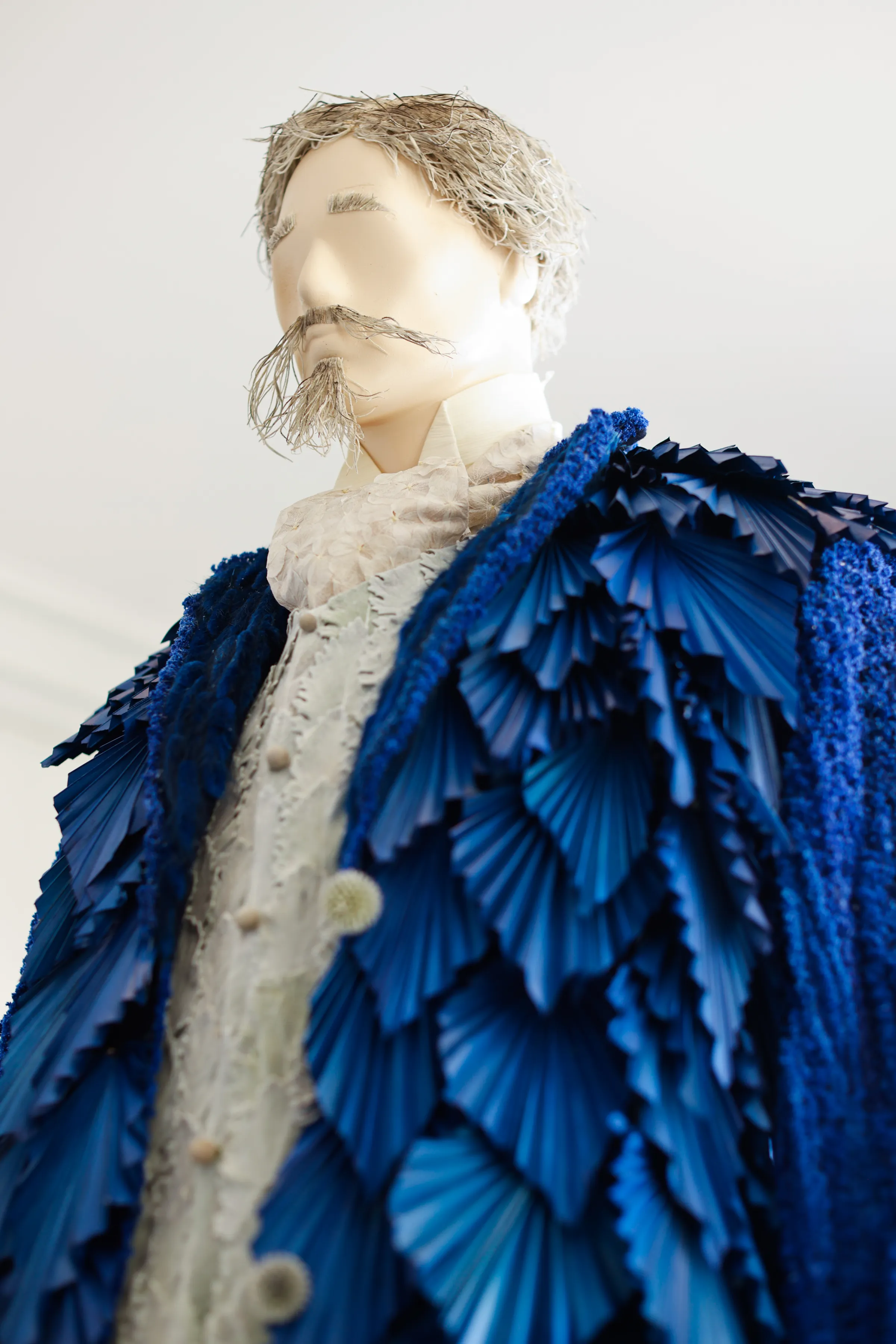 A floral sculpture of Ward McAllister from 