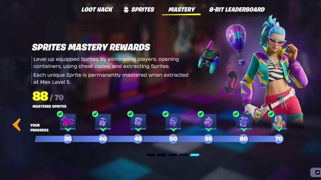 Fortnite Sprite Mastery Rewards October 15