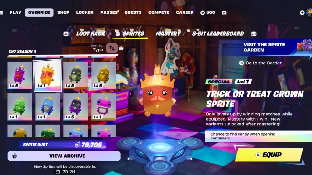 Fortnite Trick or Treat Crown Sprite Lobby