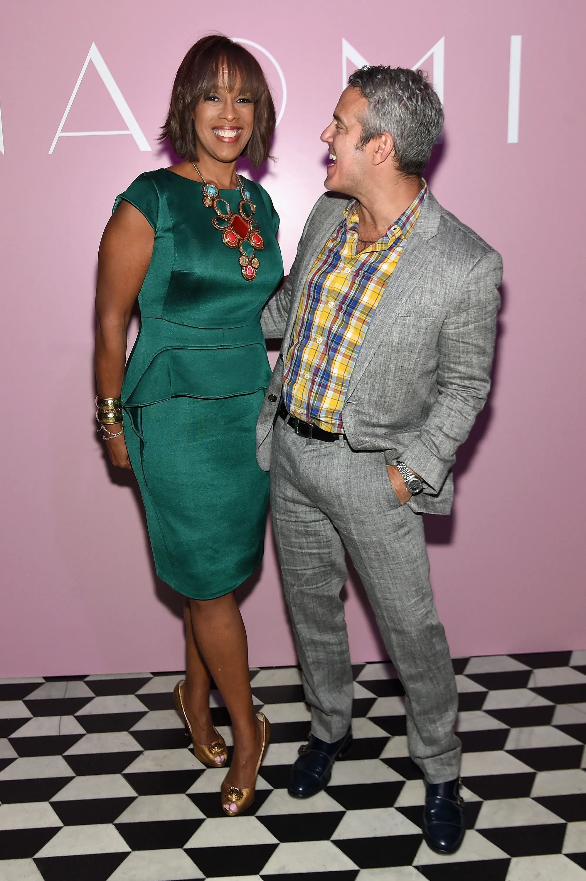 Gayle King (L) and Andy Cohen.