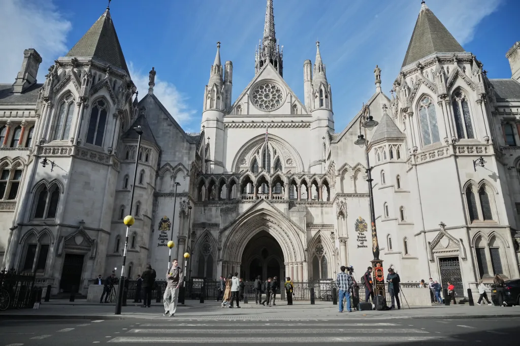 A view of the Royal Courts of Justice in London.