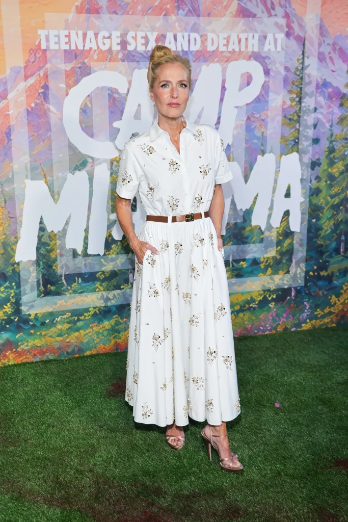 Gillian Anderson arrives at the premiere of 