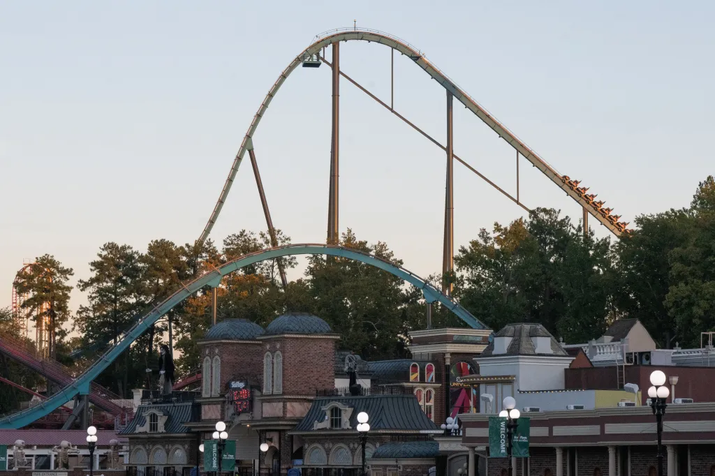 The Goliath roller coaster at Six Flags Over Georgia.