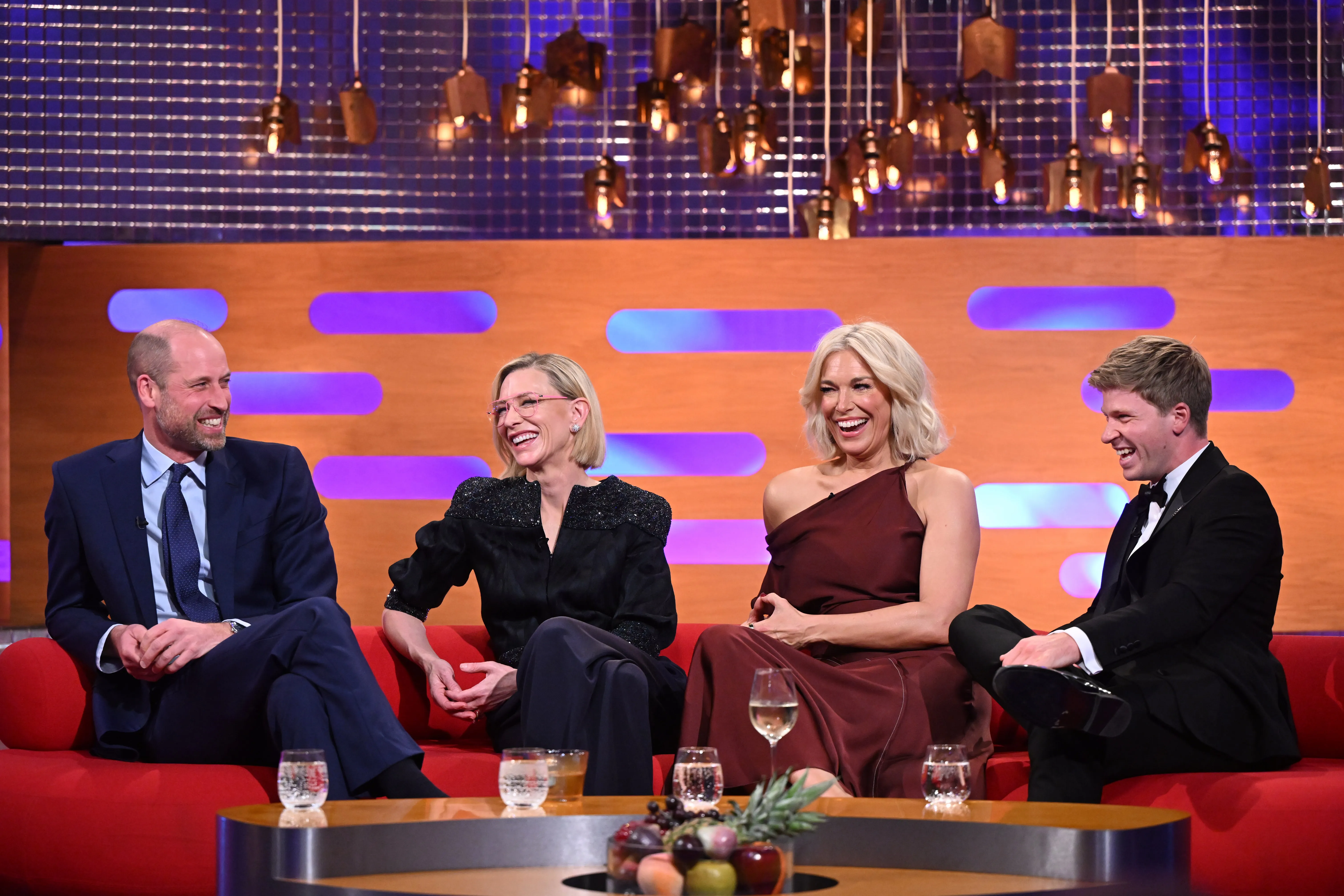 Prince William, Cate Blanchett, Hannah Waddingham and Robert Irwin on The Graham Norton Show.