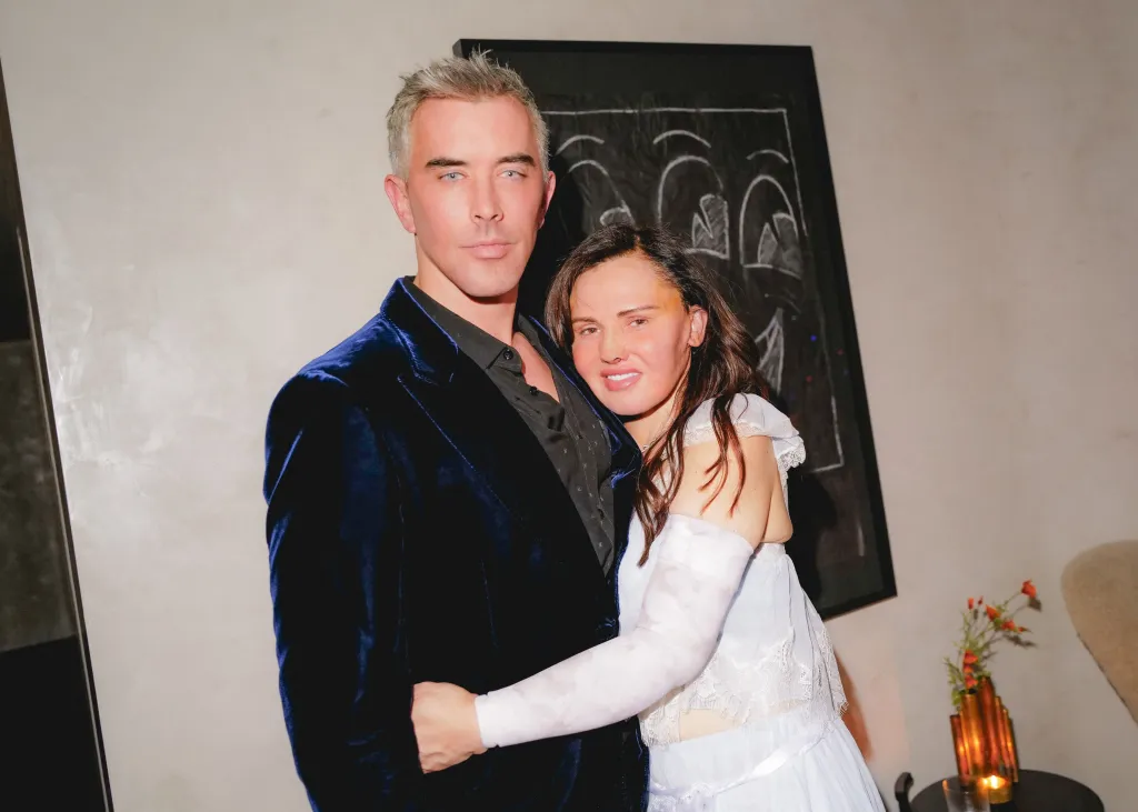 Greg Starr and Mary Anne Flippo at Steve and Luiza Gold's Holiday Party.