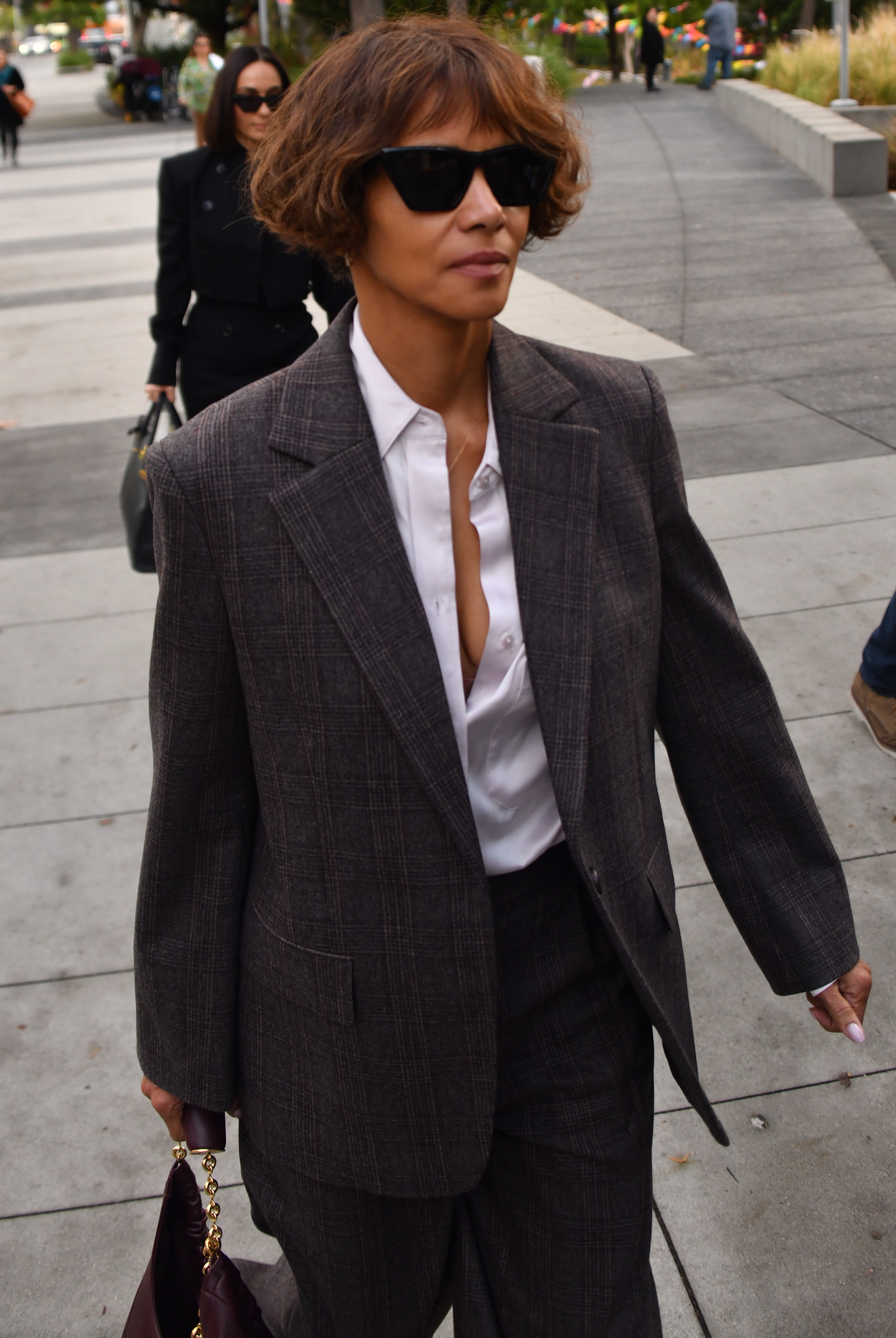 Halle Berry arrives at the Stanley Mosk courthouse.