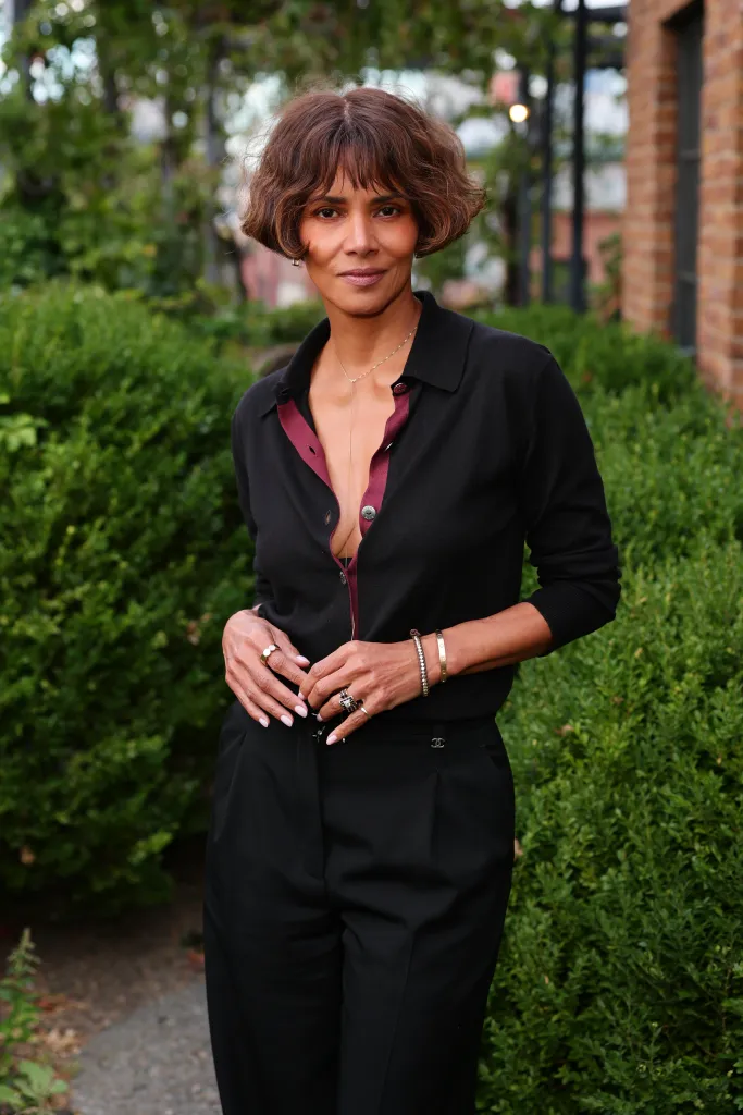 Halle Berry wearing Chanel at the Tribeca CHANEL Women's Filmmaker Program Cocktail.
