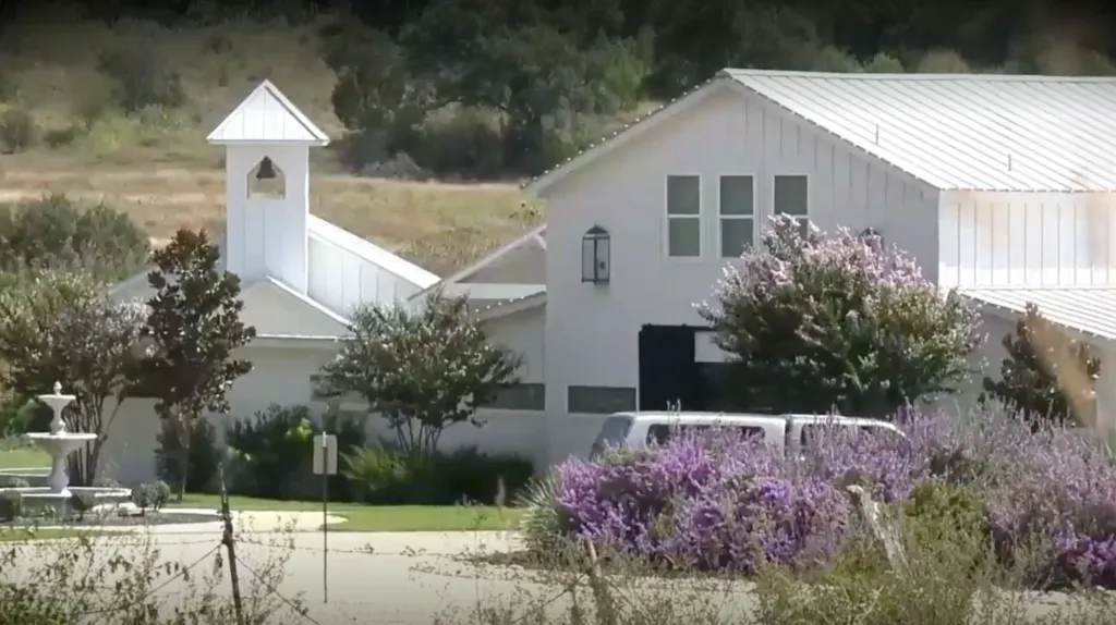 Exterior view of the Hays County wedding venue.