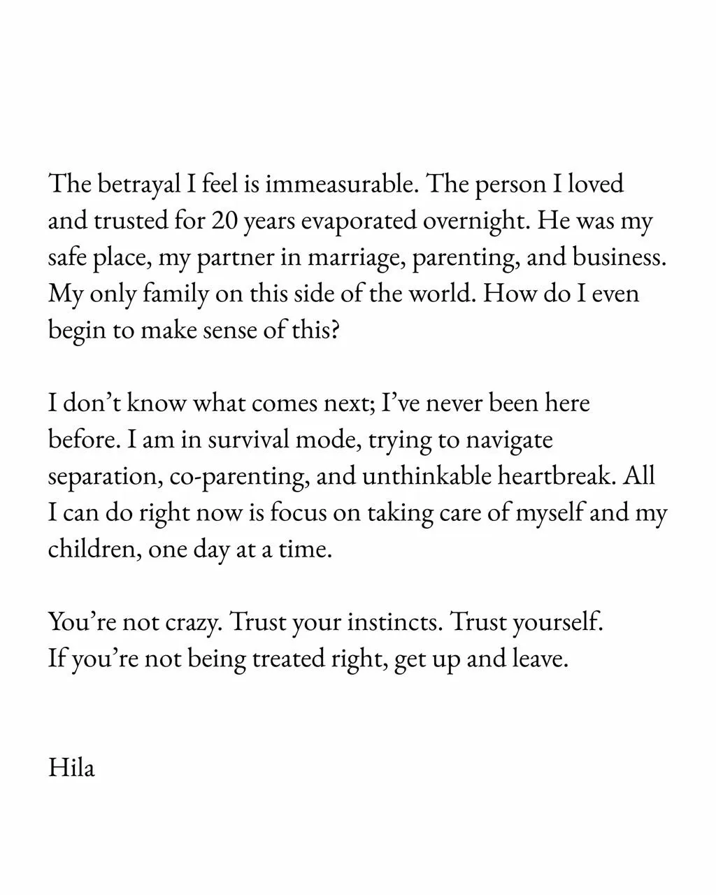 Hila Klein statement
