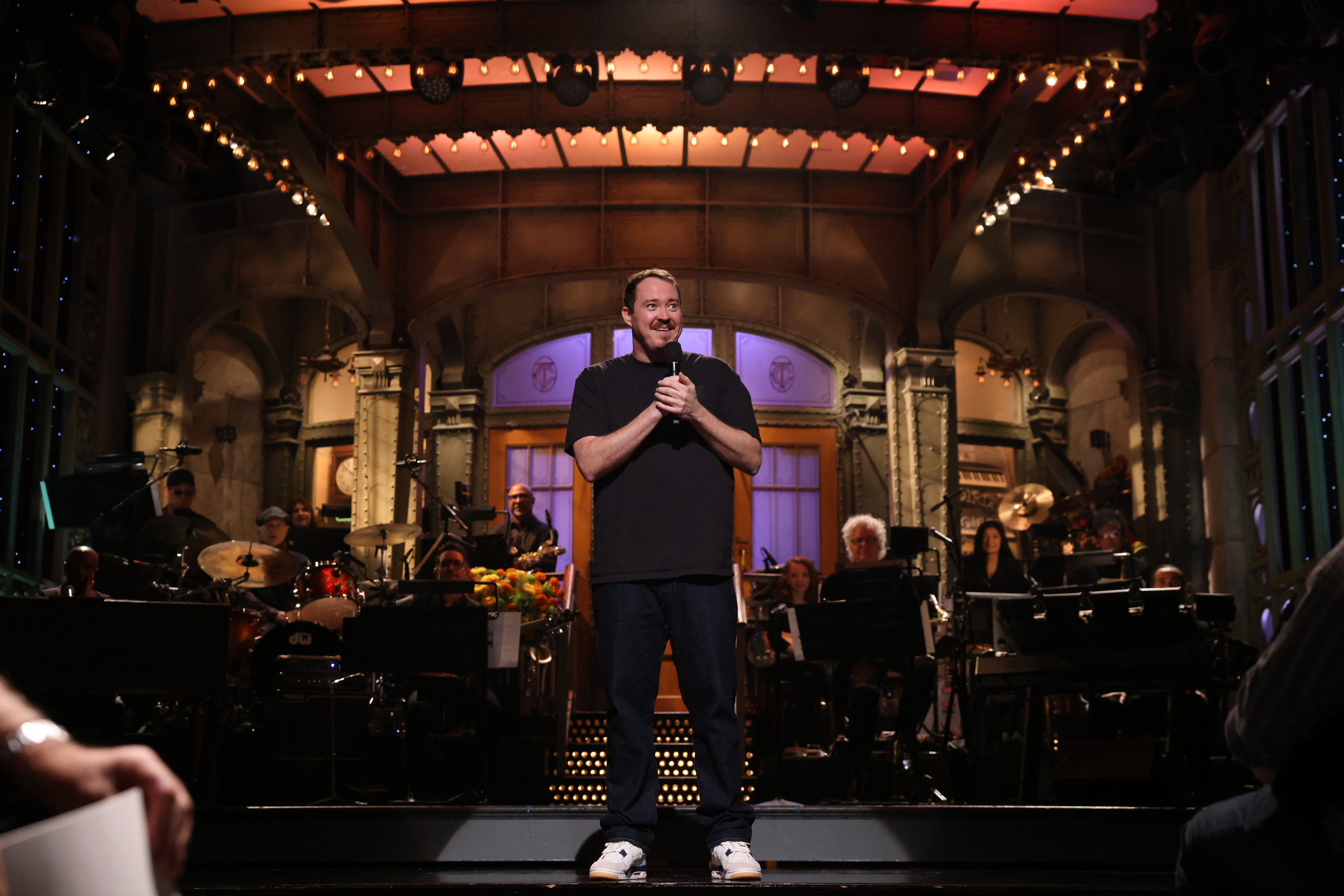 Host Shane Gillis performing during the monologue on Saturday Night Live.
