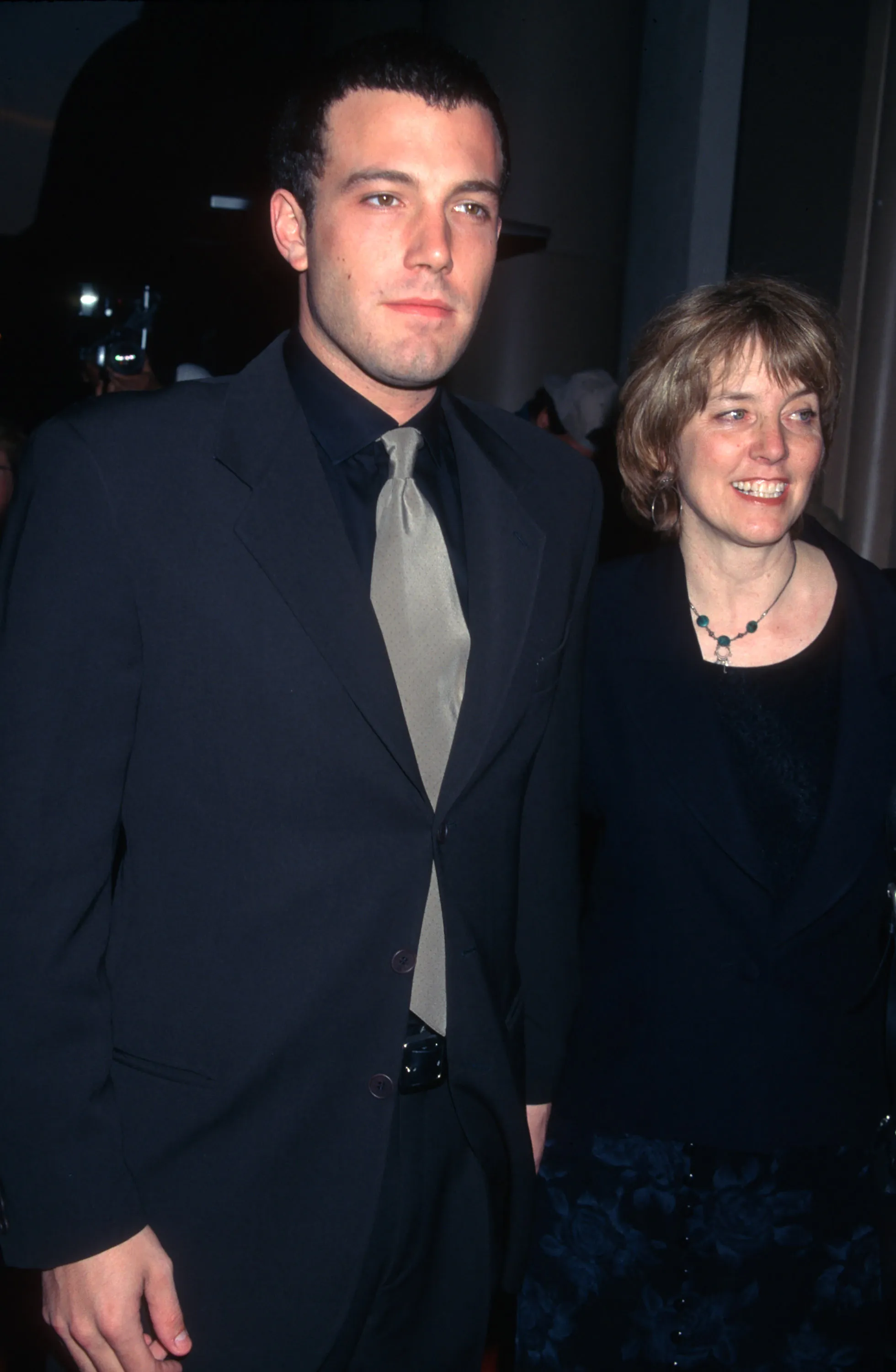 American actor Ben Affleck and his mother, Chris Boldt attend a pre-party.
